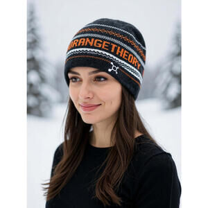 Orangetheory Fitness Logo Knit Beanie Winter Hat Toboggan Warm Fall Winter Gym